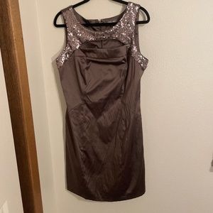 Mocha mini dress